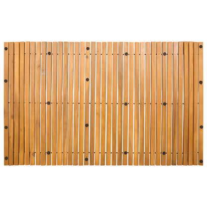 Bath Mat Folding Brown 100 x 60 cm Solid Acacia Wood