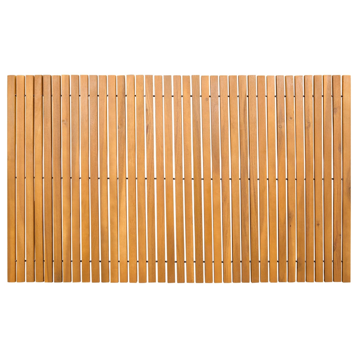 Bath Mat Folding Brown 100 x 60 cm Solid Acacia Wood