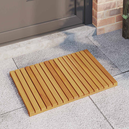 Bath Mat Plain Brown 60 x 40 cm Wood