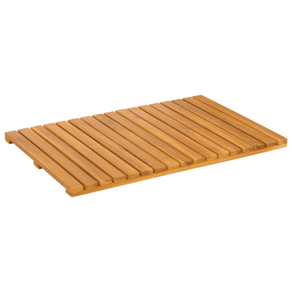 Bath Mat Plain Brown 60 x 40 cm Wood