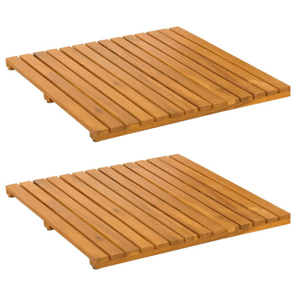 Bath Mat Plain Brown 50 x 50 cm Wood