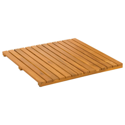 Bath Mat Plain Brown 50 x 50 cm Wood