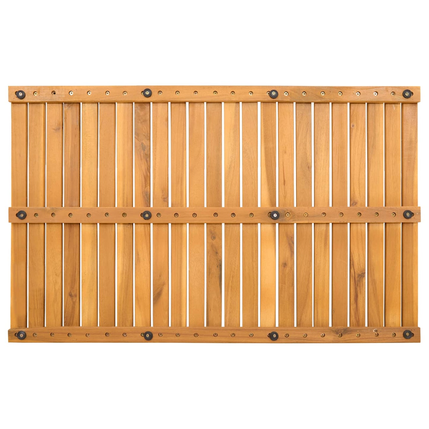 Bath Mat Plain Brown 80 x 50 cm Wood