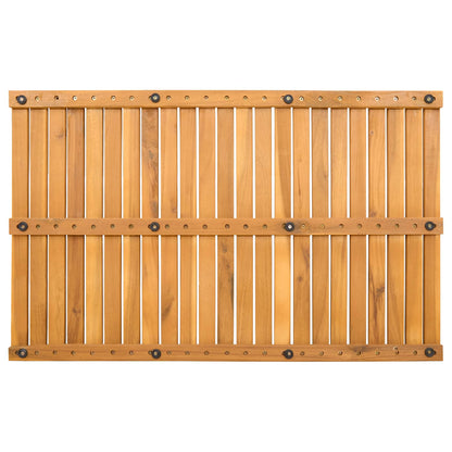 Bath Mat Plain Brown 80 x 50 cm Wood