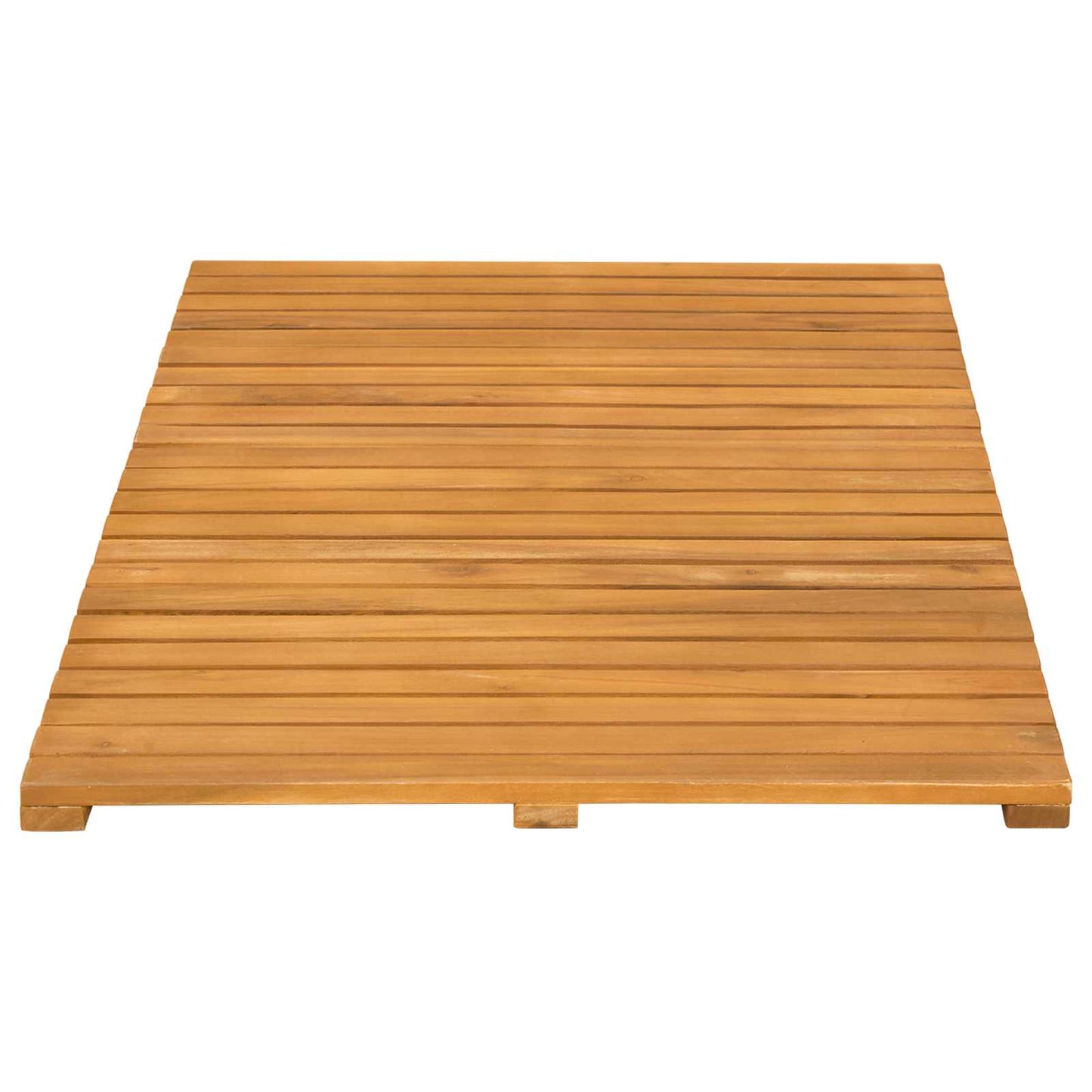 Bath Mat Plain Brown 80 x 50 cm Wood