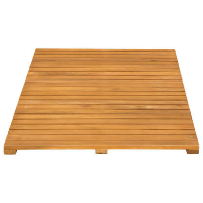 Bath Mat Plain Brown 80 x 50 cm Wood