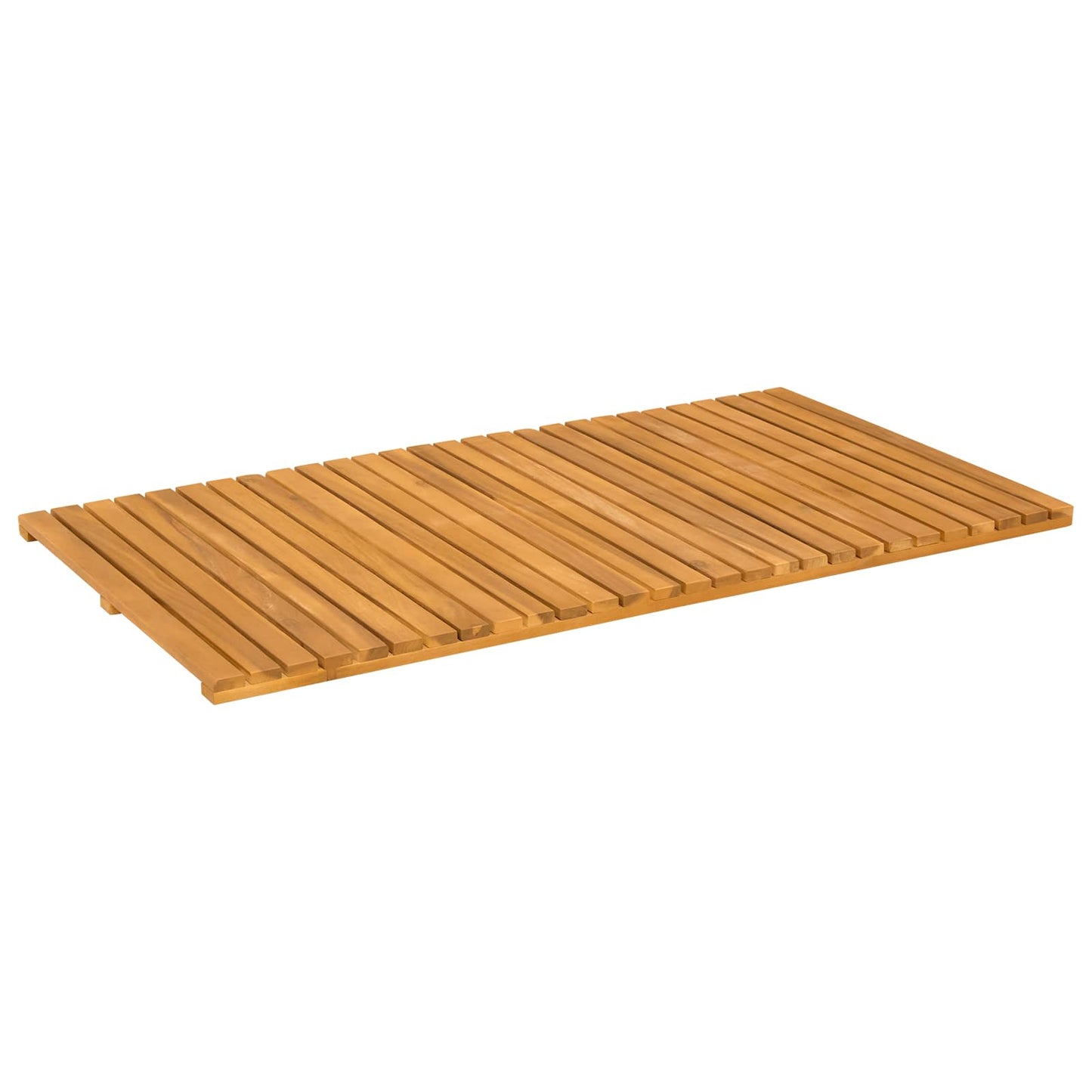 Bath Mat Plain Brown 100 x 55 cm Wood