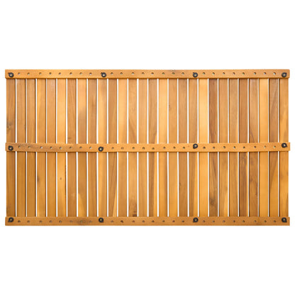 Bath Mat Plain Brown 100 x 55 cm Wood