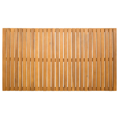 Bath Mat Plain Brown 100 x 55 cm Wood
