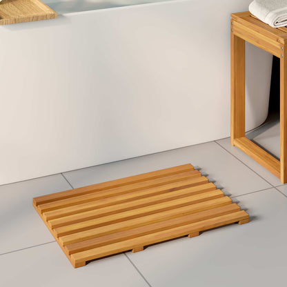Bath Mat Plain Brown 56 x 37 x 2.5 cm Wood