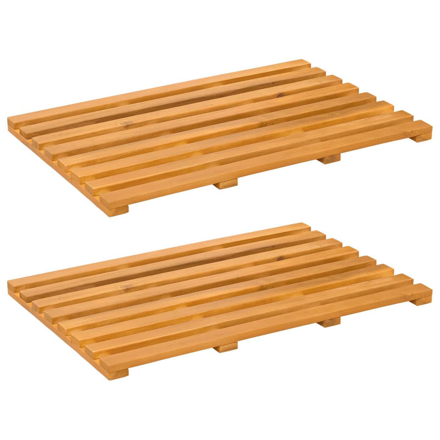 Bath Mat Plain Brown 56 x 37 x 2.5 cm Wood