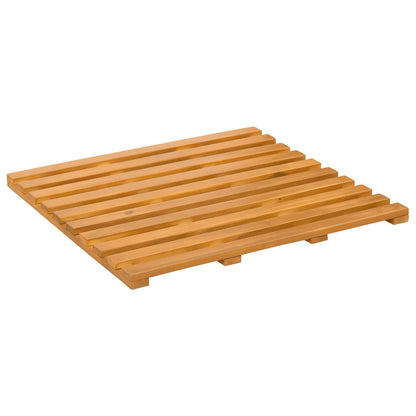 Bath Mat Plain Brown 50 x 48 x 2.5 cm Wood