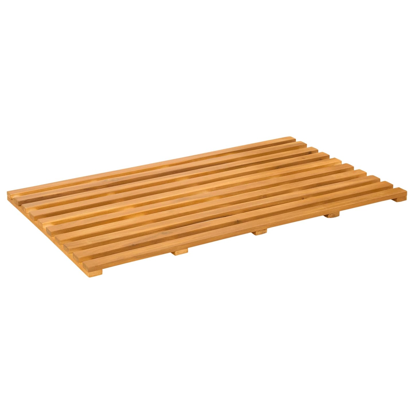 Bath Mat Plain Brown 80 x 48 x 2.5 cm Wood