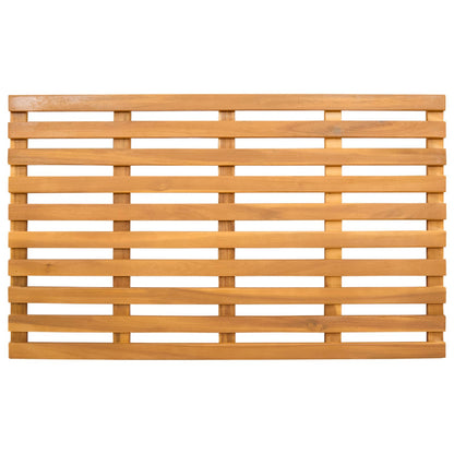 Bath Mat Plain Brown 80 x 48 x 2.5 cm Wood