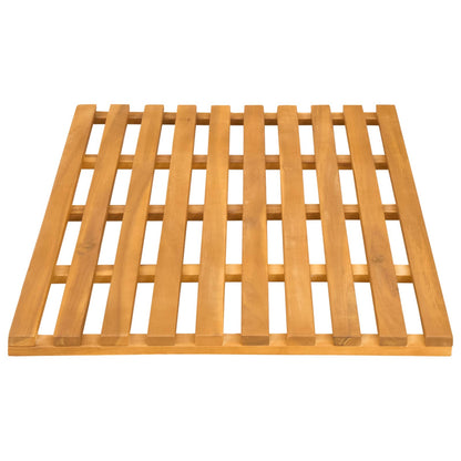 Bath Mat Plain Brown 80 x 48 x 2.5 cm Wood