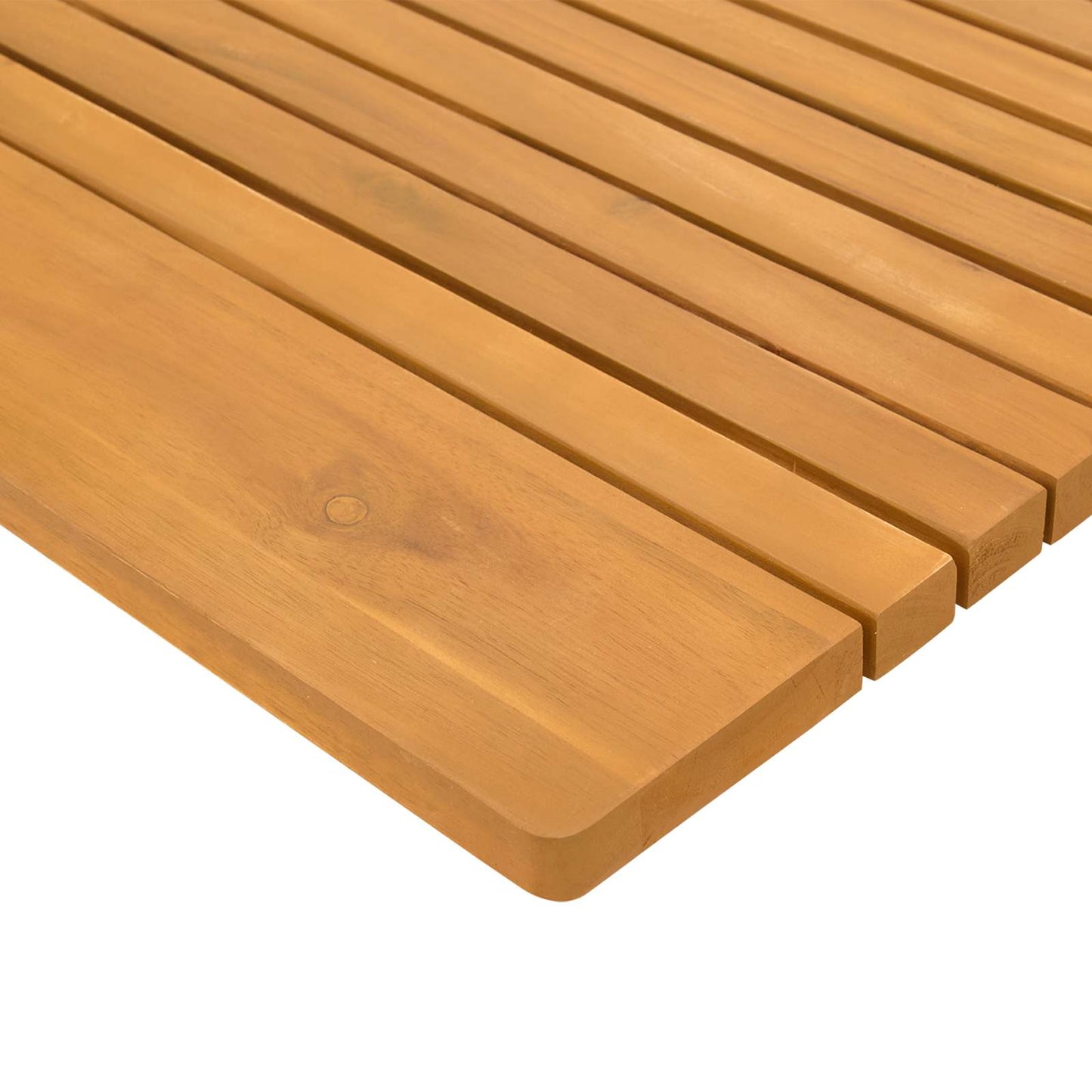 Bath Mat Plain Brown 59 x 40 cm Wood