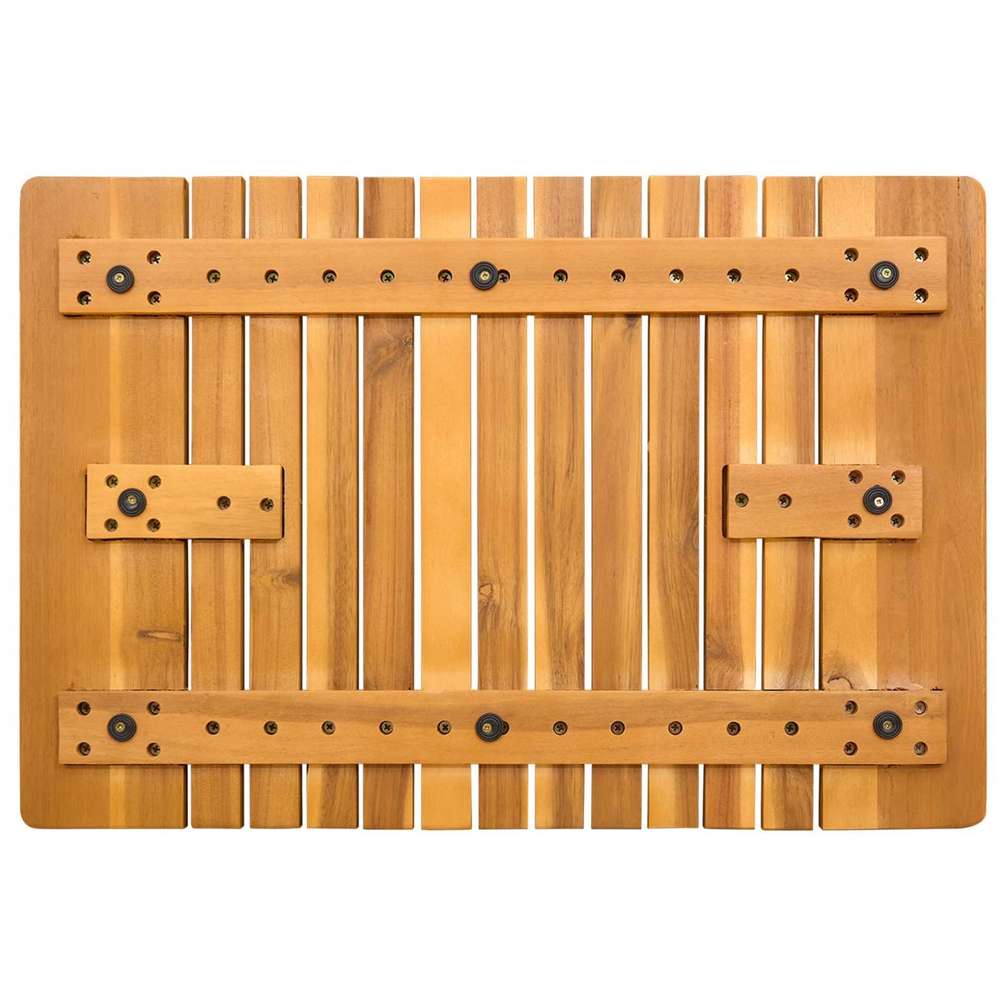 Bath Mat Plain Brown 59 x 40 cm Wood
