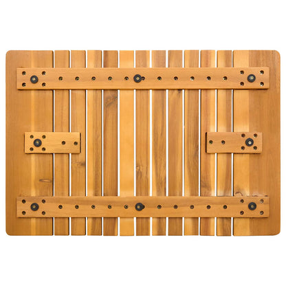 Bath Mat Plain Brown 59 x 40 cm Wood