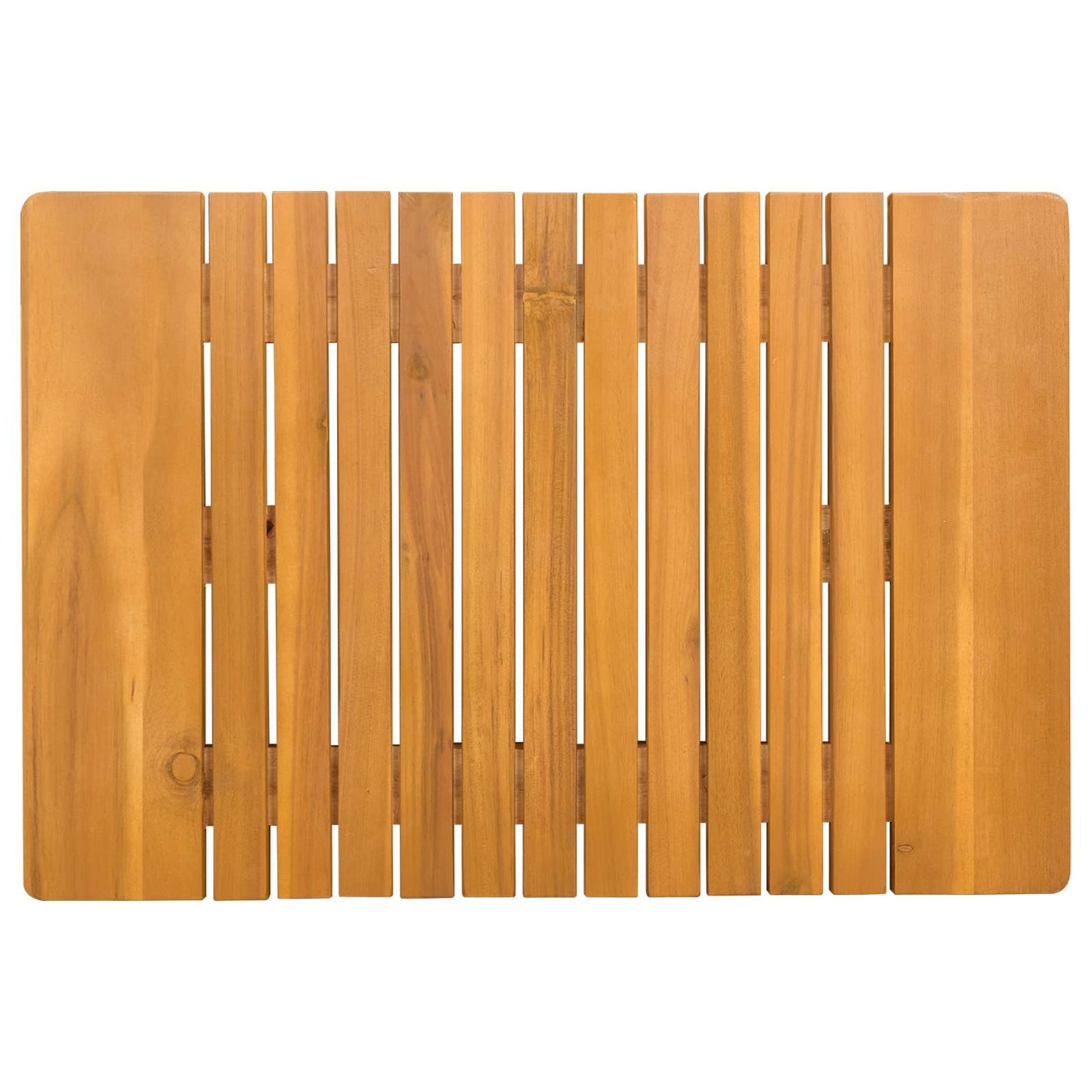 Bath Mat Plain Brown 59 x 40 cm Wood