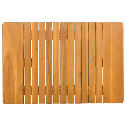 Bath Mat Plain Brown 59 x 40 cm Wood