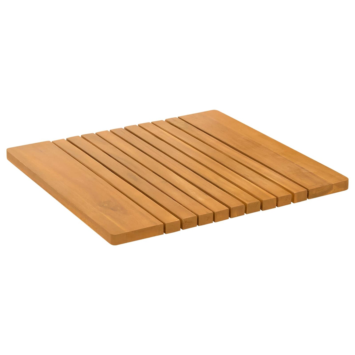 Bath Mat Plain Brown 52 x 50 cm Wood