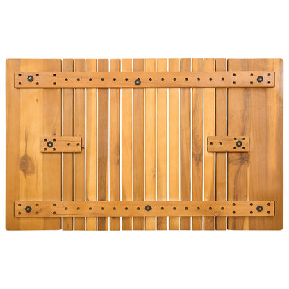 Bath Mat Plain Brown 81 x 50 cm Wood