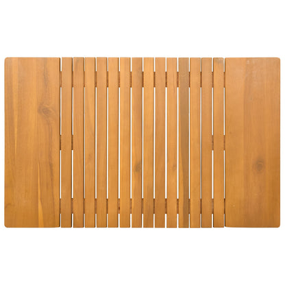 Bath Mat Plain Brown 81 x 50 cm Wood