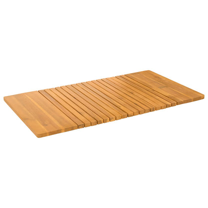 Bath Mat Plain Brown 100 x 55 cm Wood