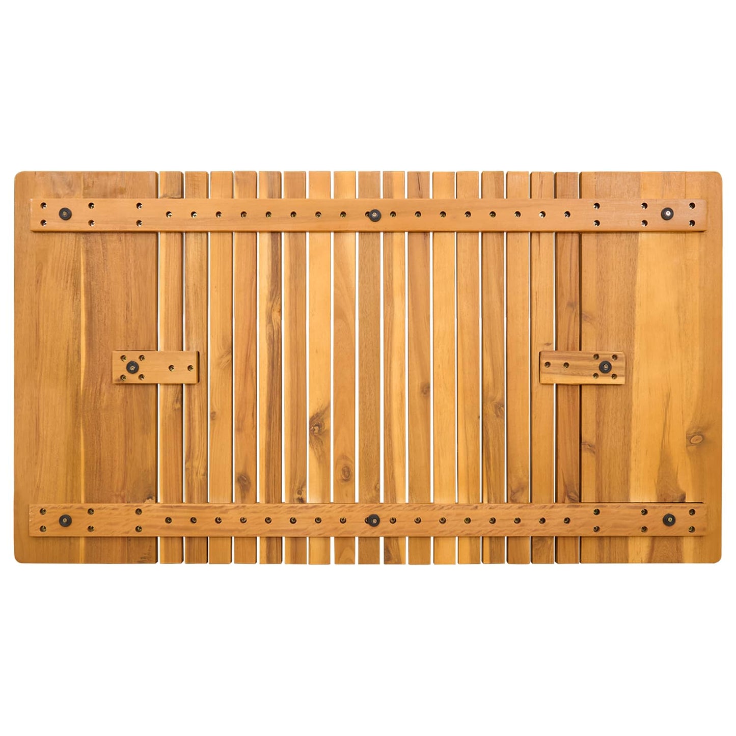 Bath Mat Plain Brown 100 x 55 cm Wood
