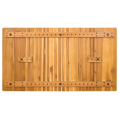 Bath Mat Plain Brown 100 x 55 cm Wood