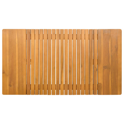 Bath Mat Plain Brown 100 x 55 cm Wood