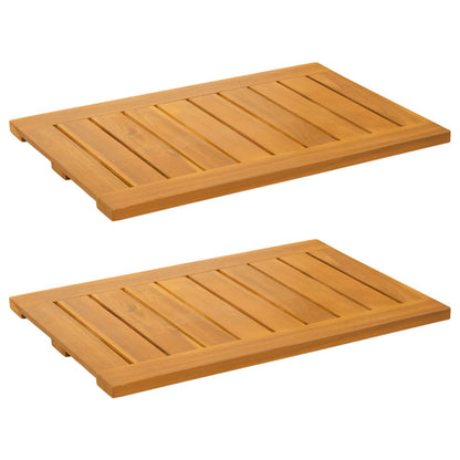 Bath Mat Plain Brown 60 x 40 cm Wood