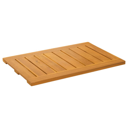 Bath Mat Plain Brown 60 x 40 cm Wood