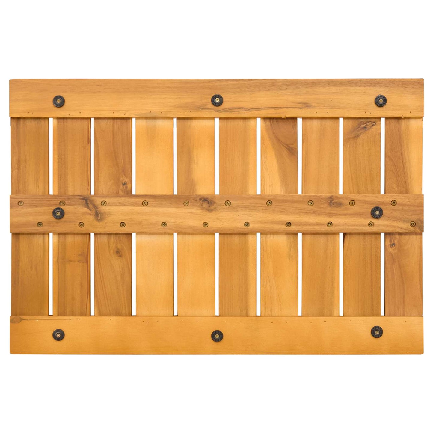 Bath Mat Plain Brown 60 x 40 cm Wood
