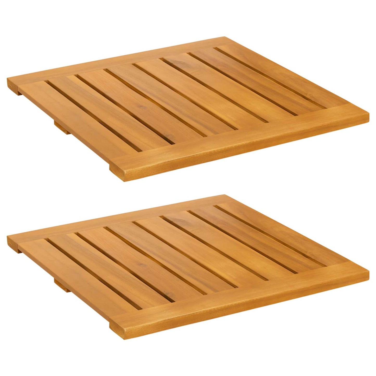Bath Mat Plain Brown 50 x 50 cm Wood