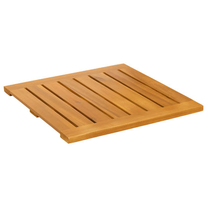 Bath Mat Plain Brown 50 x 50 cm Wood