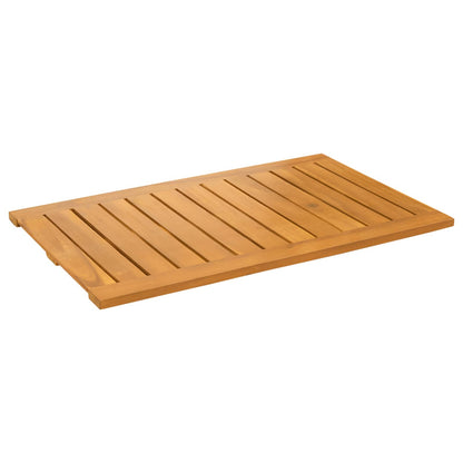 Bath Mat Plain Brown 80 x 50 cm Wood