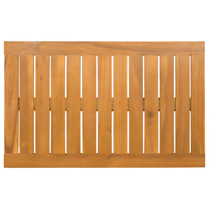 Bath Mat Plain Brown 80 x 50 cm Wood