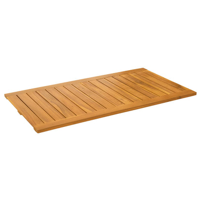 Bath Mat Plain Brown 100 x 55 cm Wood