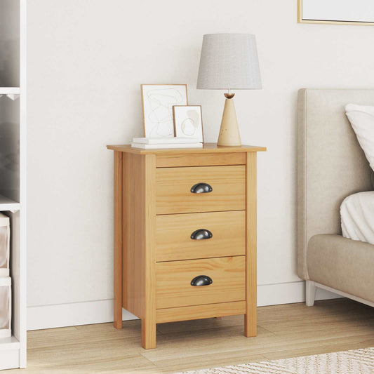 Bedside Cabinet Honey Brown 46 x 35 x 65 cm Solid Pine Wood