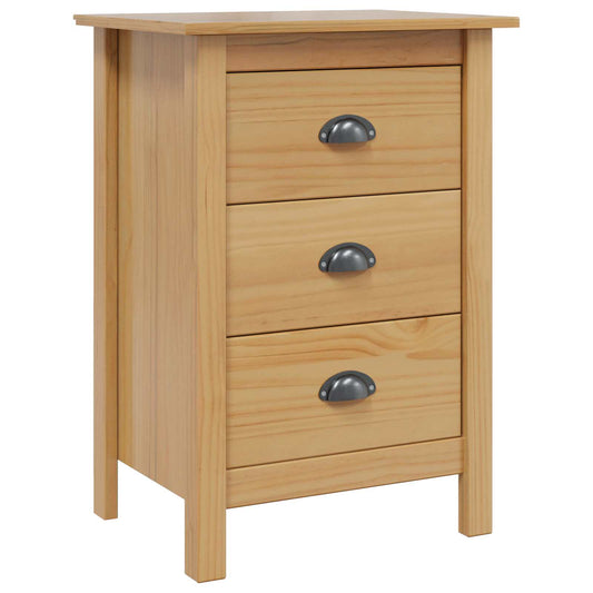 Bedside Cabinet Honey Brown 46 x 35 x 65 cm Solid Pine Wood