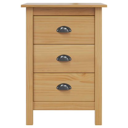 Bedside Cabinet with Drawer HILL Honey Brown 46 x 35 x 65 cm