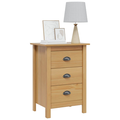 Bedside Cabinet Honey Brown 46 x 35 x 65 cm Solid Pine Wood