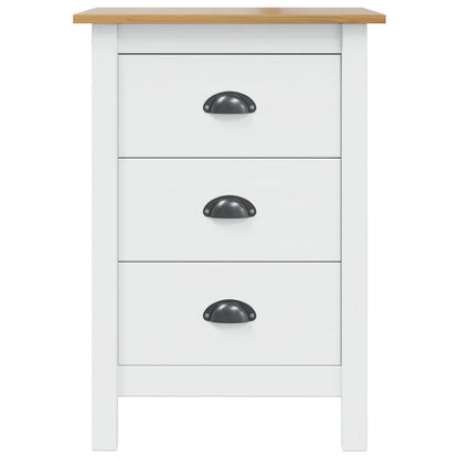 Bedside Cabinet White and Honey Brown 46 x 35 x 65 cm