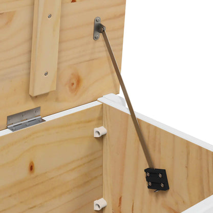 Storage Box HILL White and Honey Brown 90 x 40 x 45 cm