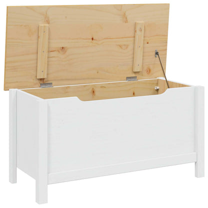 Storage Box HILL White and Honey Brown 90 x 40 x 45 cm