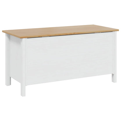 Storage Box HILL White and Honey Brown 90 x 40 x 45 cm