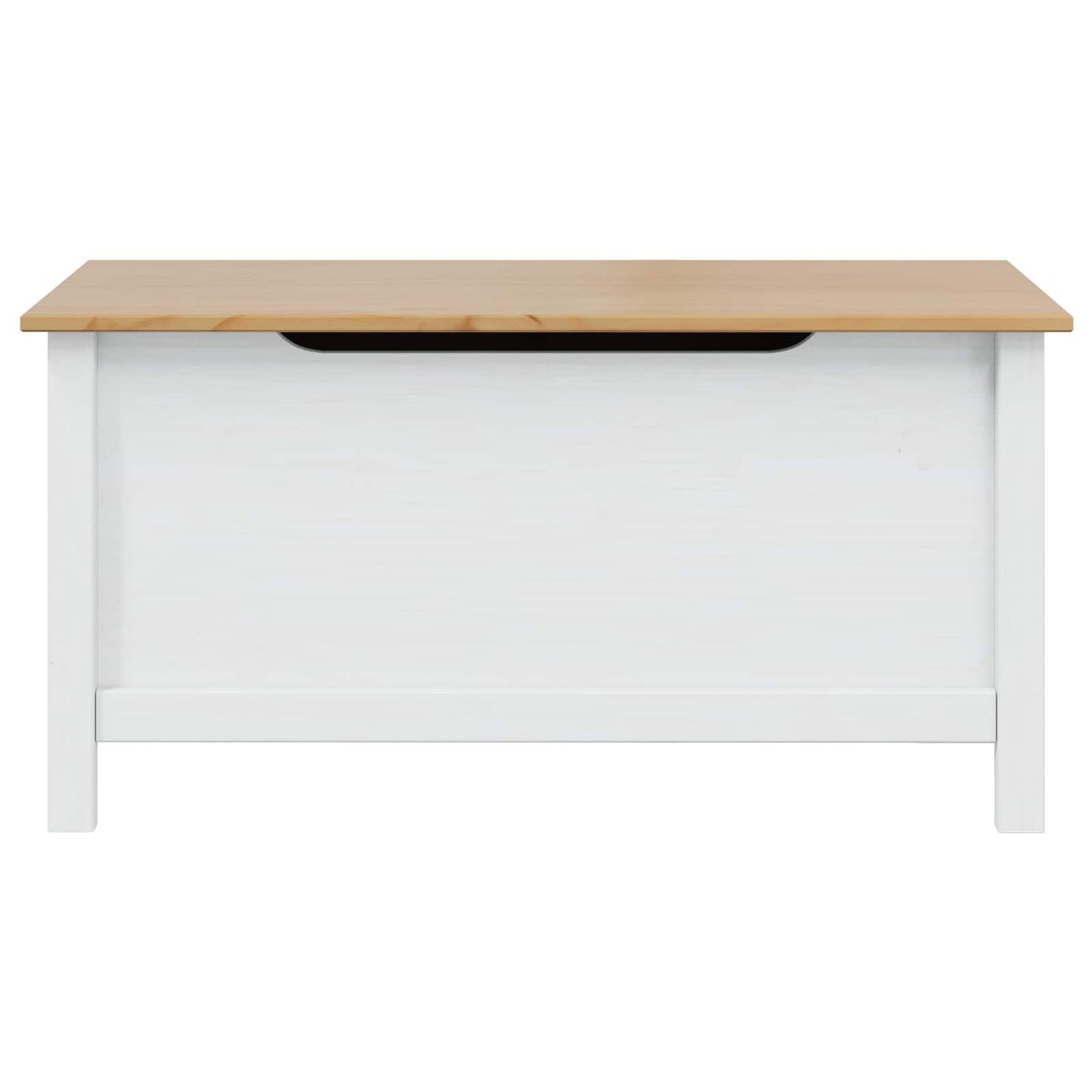 Storage Box HILL White and Honey Brown 90 x 40 x 45 cm