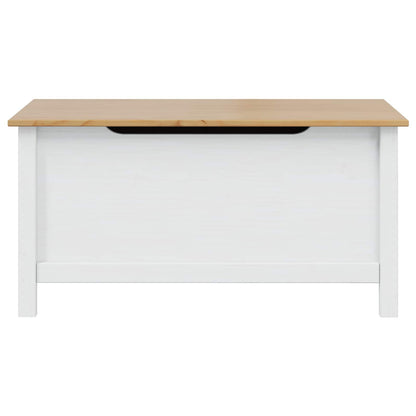 Storage Box HILL White and Honey Brown 90 x 40 x 45 cm