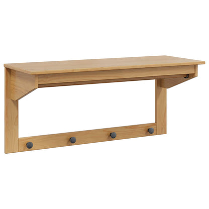 Coat Rack HILL Honey Brown 90 x 35 x 41.5 cm Solid Pine Wood